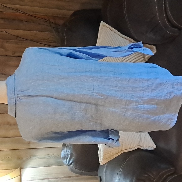 ST. Tropez Linen Tunic Blouse Top Size M - Picture 5 of 8